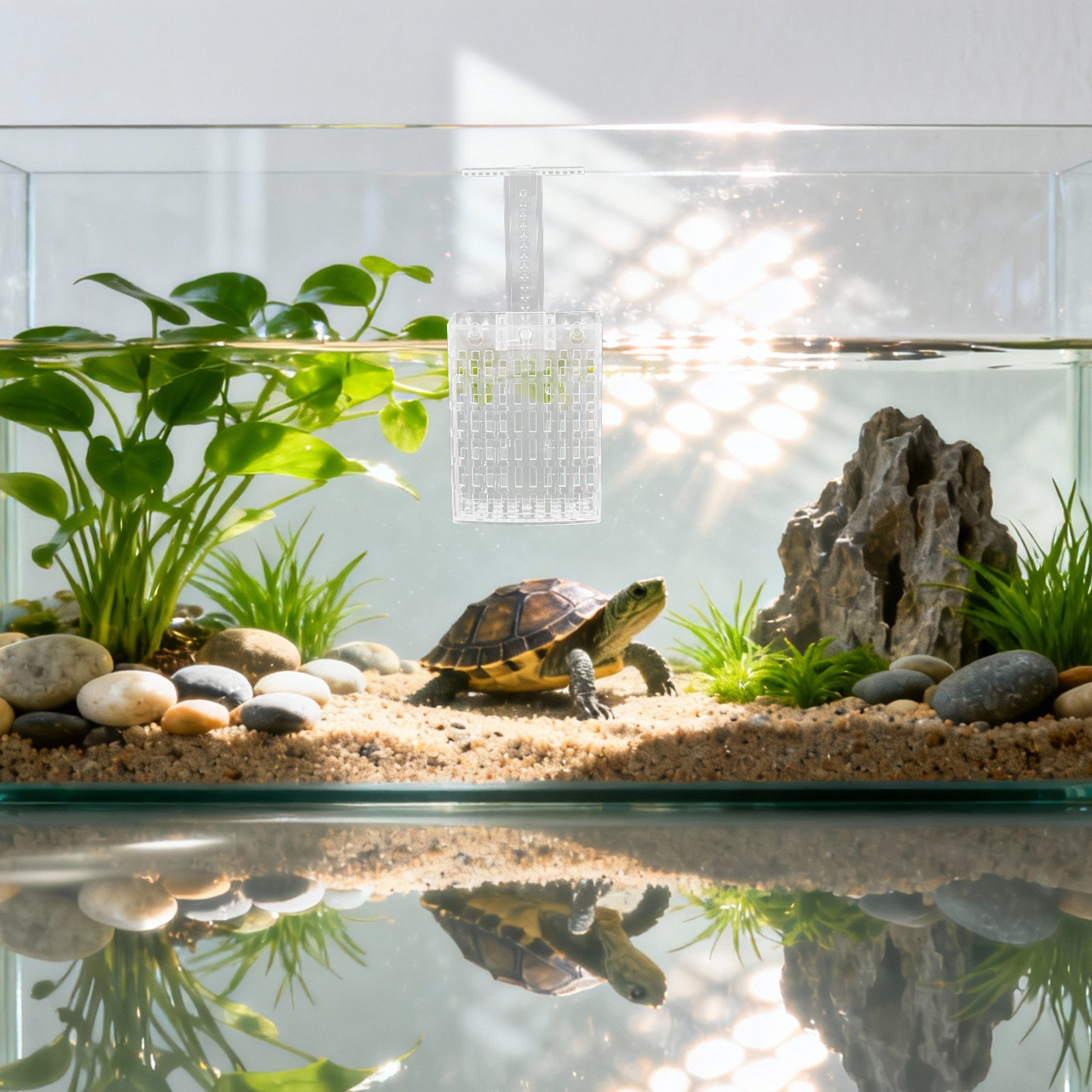 Aquarium Planted Tank - 2Set Clear Aquarium Plant Holder Adjustable