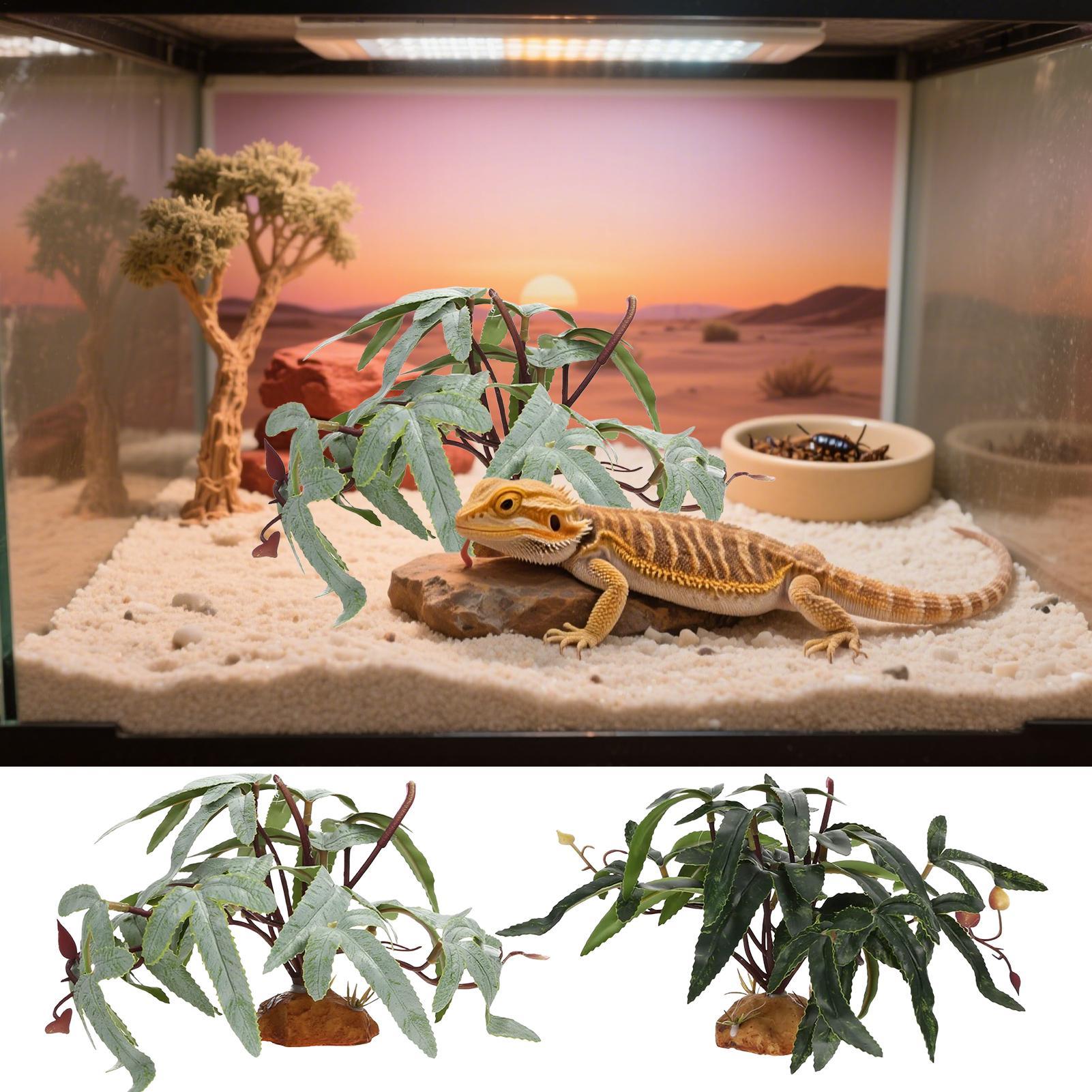 Fake Reptile Plants Snake Tank - огляд і ціна Aquarium Planted Tank