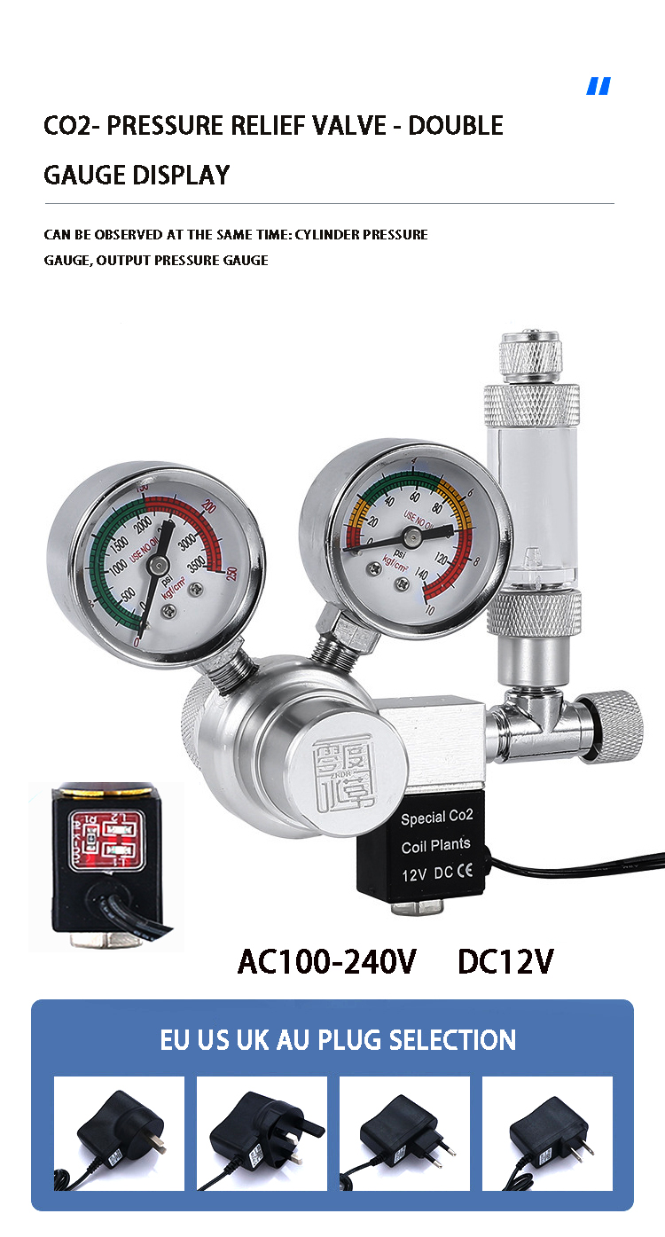 Aquarium CO2 regulator solenoi - огляд і ціна Planted Aquarium Co2 System