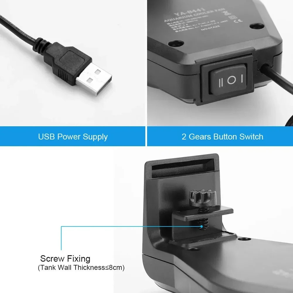 USB Aquarium Cooling Fan with  - огляд і ціна Planted Aquarium Mini