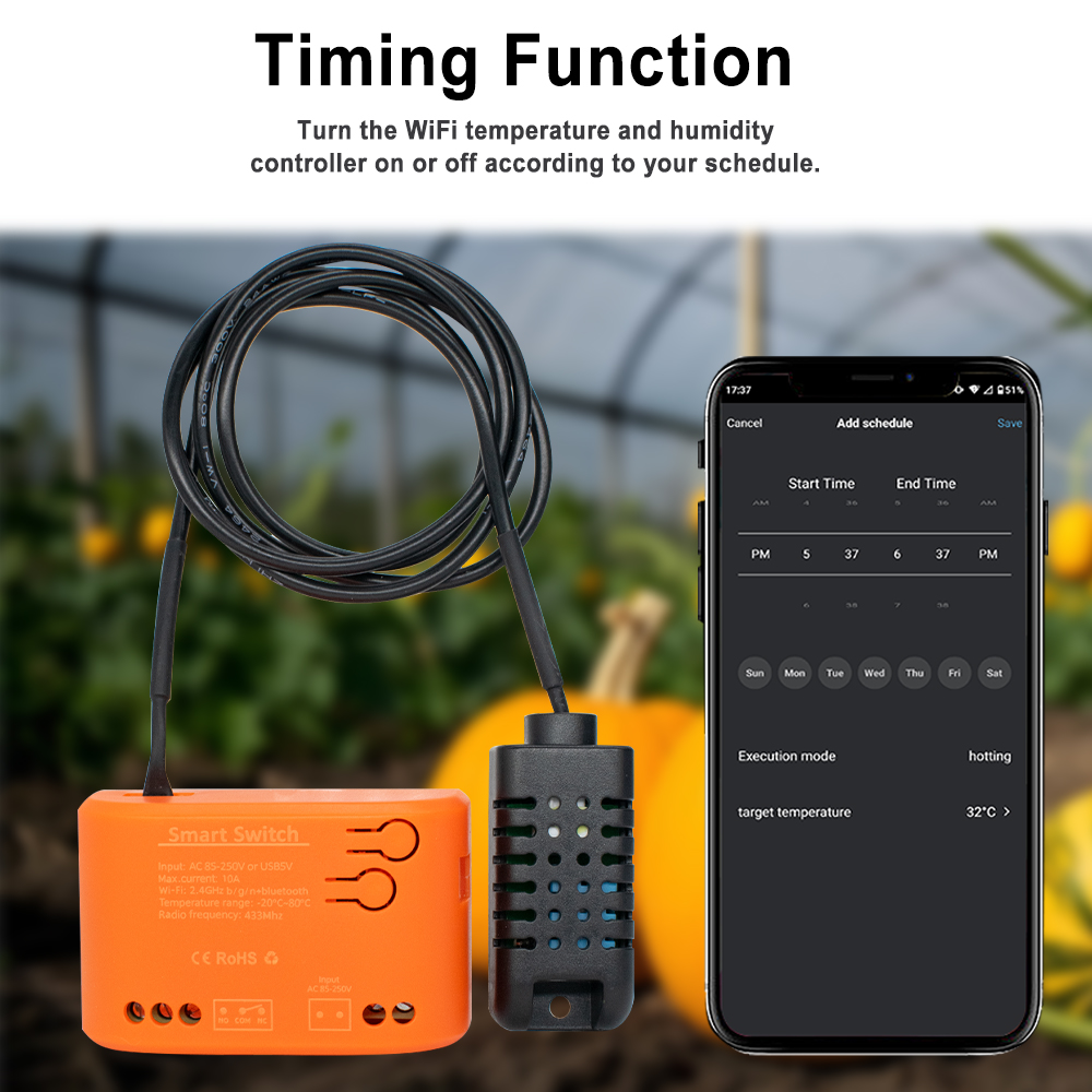 Tuya WiFi Temperature Humidity - огляд і ціна Aquarium Plant
