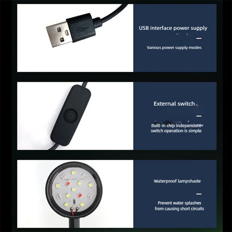 USB LED Fish Tank Clip Lamp Hi - огляд і ціна Planted Aquarium Mini